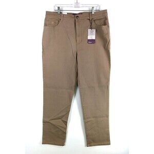 Gloria Vanderbilt Jeans Size 18 Latte Brown Amanda Classic Fit Straight Stretch